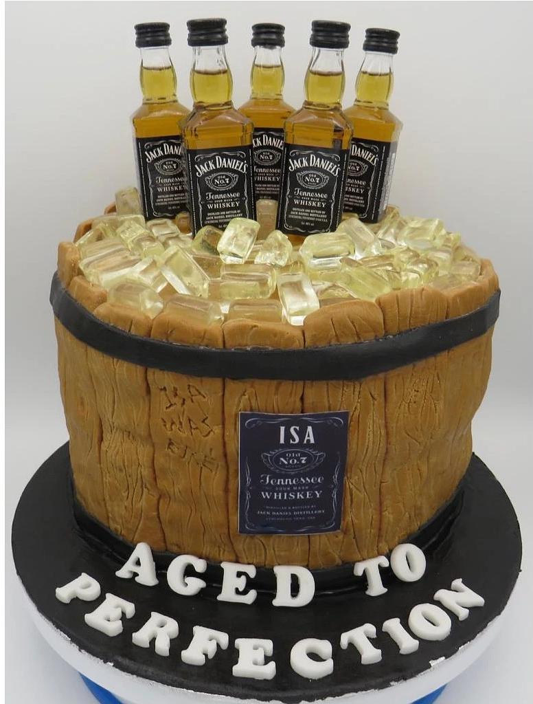 Jack Daniels Whiskey Bottle Photo Cake Delivery In Delhi And Noida